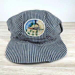 Durango & Silverton Railroad Conductors Hat Denim Stripe L Narrow Gauge Engineer